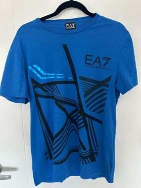 EA7 Emporio Armani Royal Blue Logo Tee